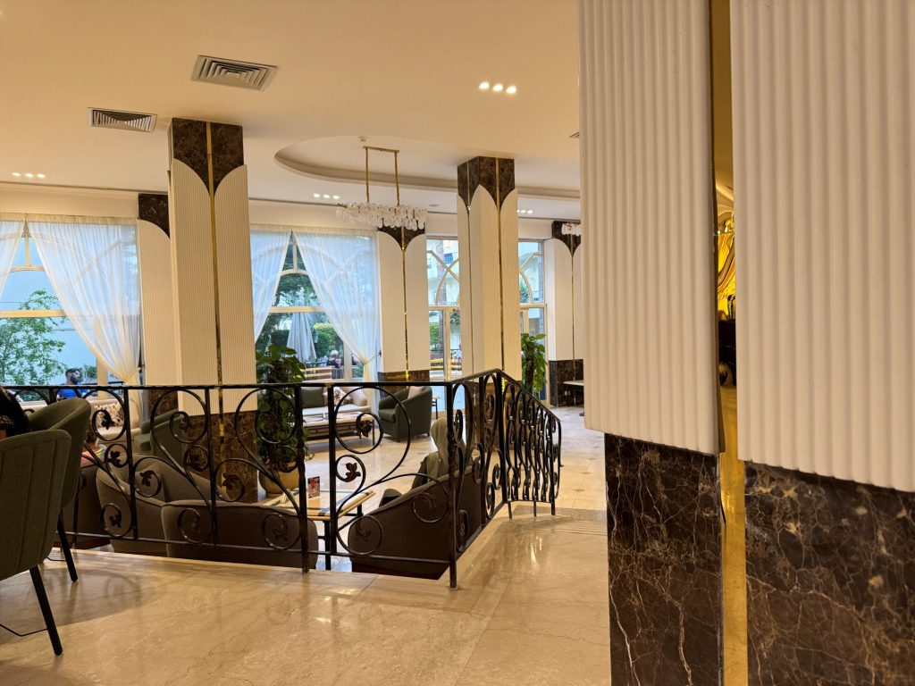 inside Bella Vista hotel - reception area