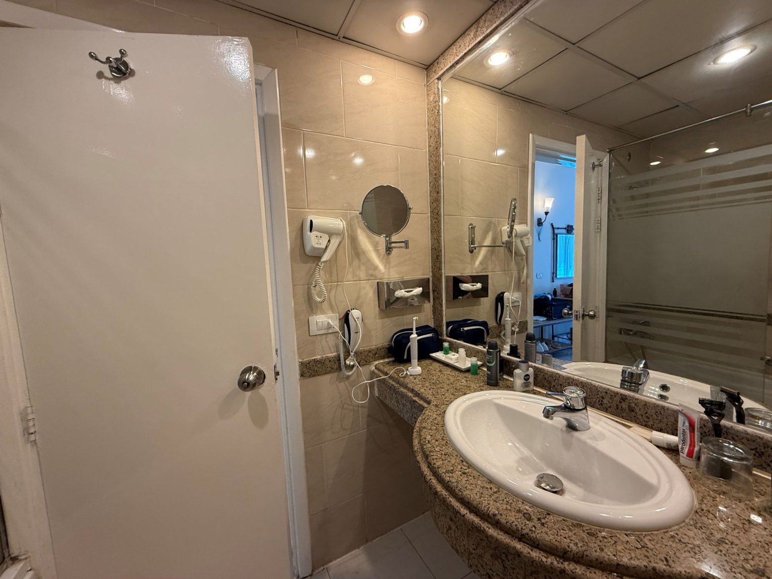 inside the bathroom at hotel Bella Vista